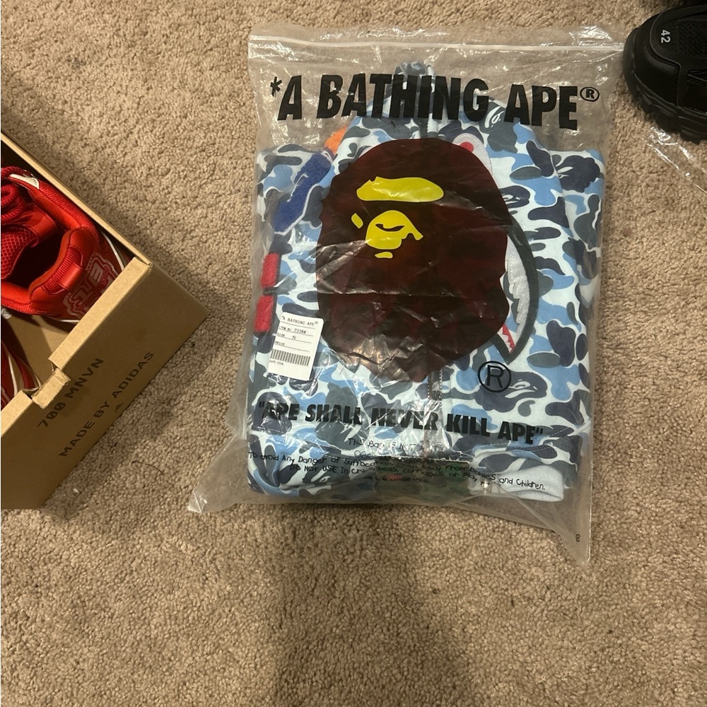 A Bathing Ape Blue Camo Hoodie